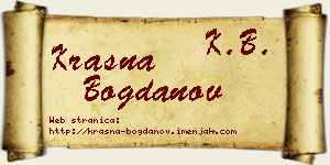 Krasna Bogdanov vizit kartica